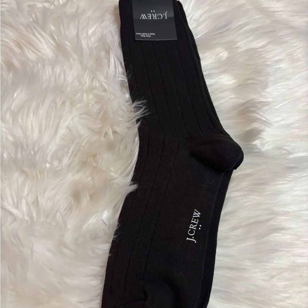 J. Crew Dark Brown Ribbed Men's Socks